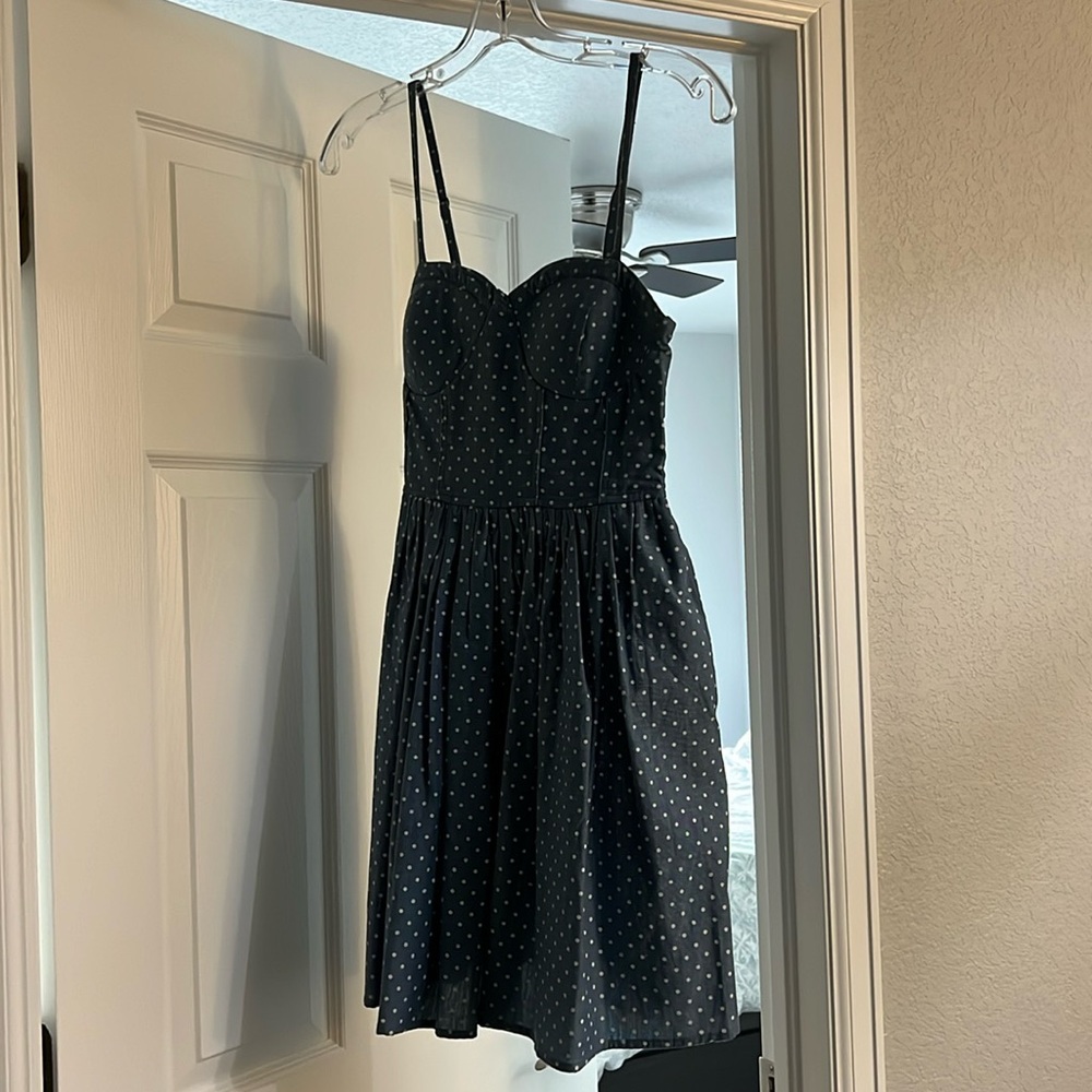 Blue American Rag polka dot mini dress size medium